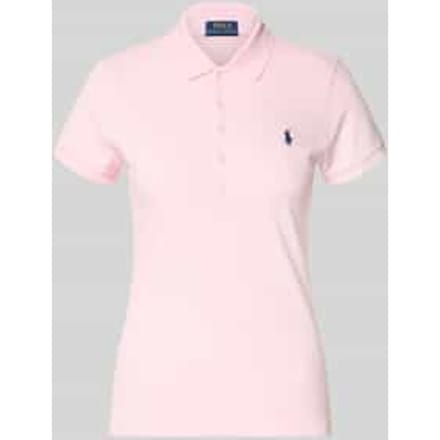 slim fit poloshirt van katoenmix