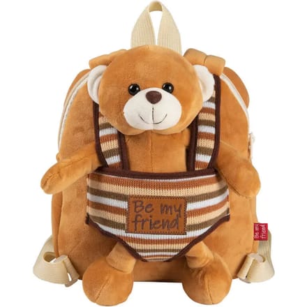 Perletti Reversible Backpack Benji Bear 1,6 Liter Bruin