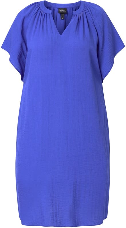 Ulla Popken - Dames - Korte jurken - Azuurblauw - Maat 50+