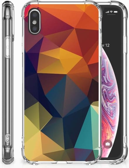 Apple iPhone Xs Max Shockproof Case Polygon Color
