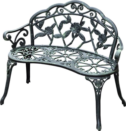 Outsunny - Tuinbank - Metaal - L100 x B54 x H78 cm - Groen