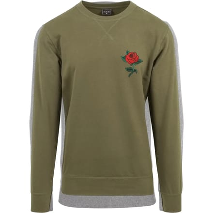 Mister Tee - Rose Crewneck sweater/trui - L - Olijfgroen