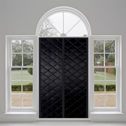 Winddichte Thermische Vouwdeur 90x265 cm met Automatische Closer - Zwart