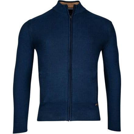 Baileys Vest Cardigan Zip Allover Texture Dark Blue / male