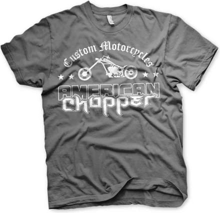 American Chopper Heren Tshirt -XL- Washed Logo Grijs