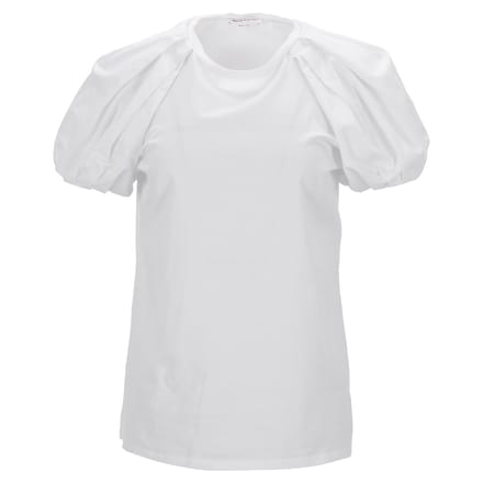 Alexander McQueen T-shirt met pofmouwen in wit katoen