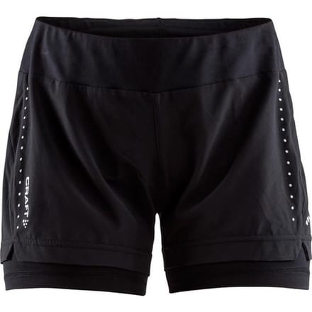 Craft Essential 2-in-1 Sportbroek Dames - Black - Maat XXL
