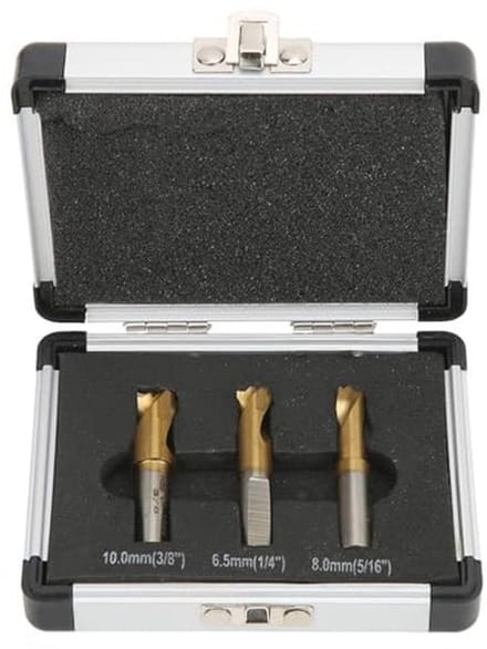 3-delige sets puntlasboren voor het verwijderen van lasnaden - 6,5 mm/8 mm/10 mm