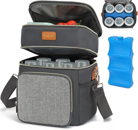 Compacte Koeltas voor 12 Blikjes - Dubbel Laags, Draagbaar, Isolerend en Lekvrij - Ideaal voor Picknick, Wandelen en Kamperen