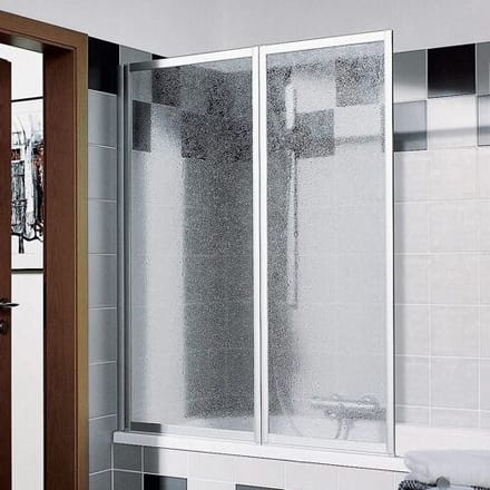 Kermi Vario 2000 folding wall 2-leaf on bath 115 x 140 cm V2FW2060141AK