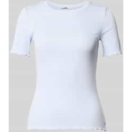 Tom Tailor Denim - Slim fit T-shirt met ribbelstructuur - Maat M - mountain sky blue