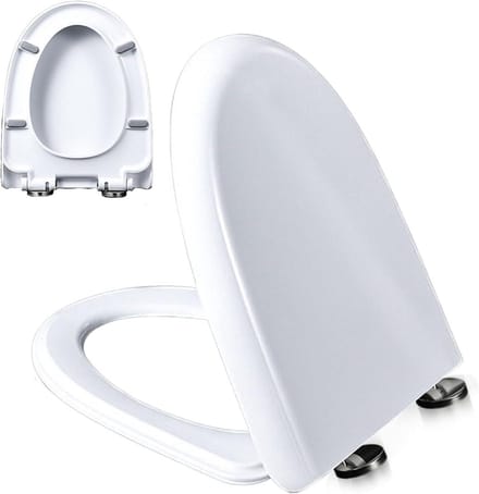 Toiletbril - Zachte sluiting wc-bril - Badkamercomfort - Stille sluiting - Universeel - Wit