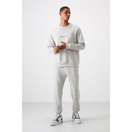 Bedrukt Fleece Sweatshirt en Broek Set