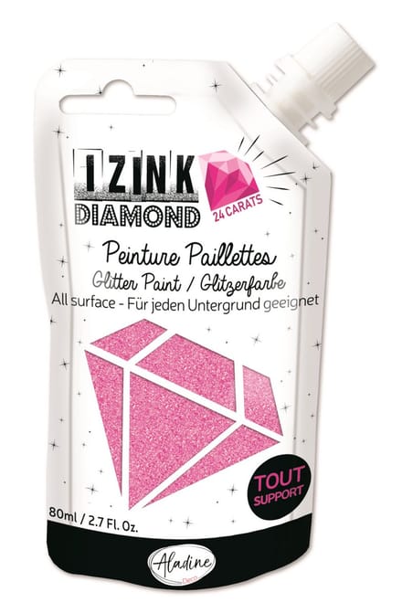 Roze 24 karaat Glitterverf Izink Diamond