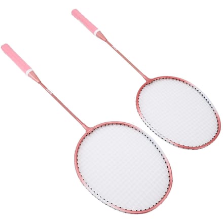Badminton Set Professionele IJzerlegering Badmintonracket met 3 Shuttlecocks Draagtas voor Beginner Kind Volwassene Roze