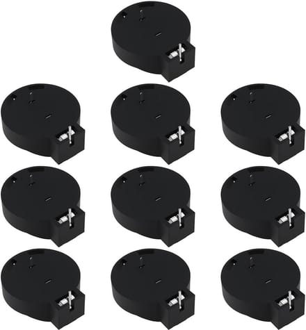 Batterij Houders - Knopcelhouder Set - Elektronica Projecten - Compact Ontwerp - 10 Stuks - Zwart