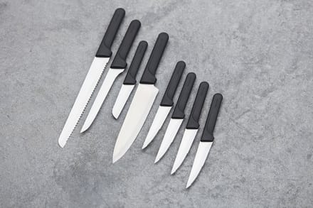 Barbecook Olivia - Steakmessen - 4 stuks - Vaatwasserbestendig - RVS - Zwart - 25cm