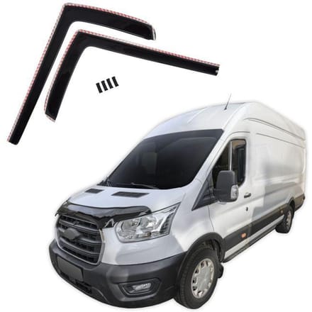 Windvangers - Ford Transit MK8 (sinds 2014) - Aerodynamisch - Eenvoudige montage - UV-bestendig acryl