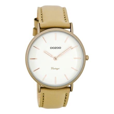 Zand OOZOO horloge met zand leren band - C7735