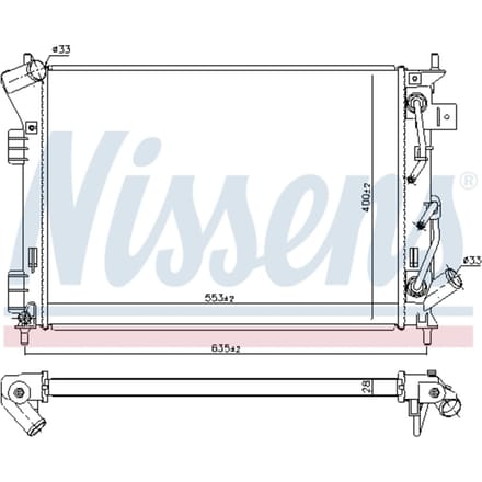 Radiator, motorkoeling NISSENS 666207