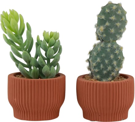 Kunstplanten Succulent Cactus Kunstmatige groene plant 14,5/15,5 cm 2