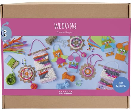 Creativ Company Group DIY Set Weaving Wall hangings hangings owls mouse Assorti colours 1 pack
