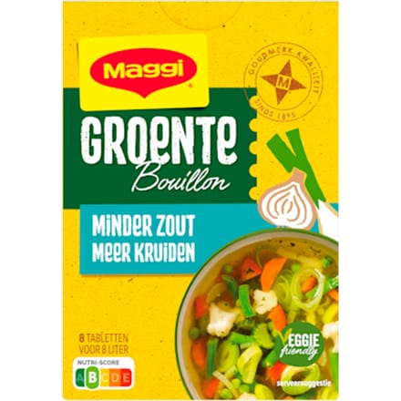 Bouillon groente minder zout 8 blokjes