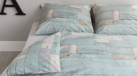 AHWM Place Dekbedovertrek - Lits-jumeaux - 260x200/220 cm - Blue Green