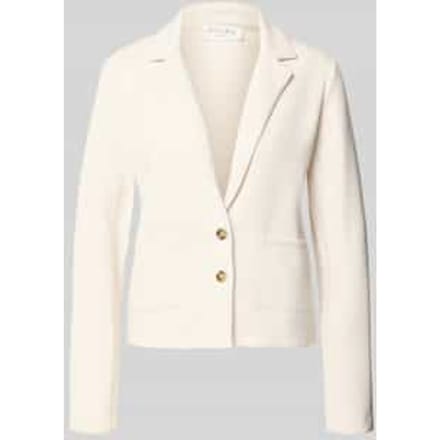 Sweatblazer met zakken en revers