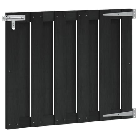 vidaXL - Tuinpoort - 100 - x - 80 - cm - WPC - en - Aluminium - Zwart