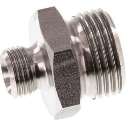 G 3/8'' x G 1/8'' RVS Borstnippel 40 Bar