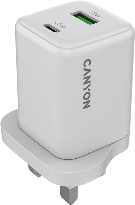 Canyon CU45AC Serie - Oplader - 45W - 2x USB-C - GaN
