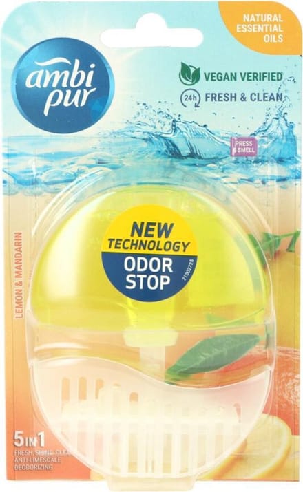12x Ambi Pur Toiletblok Starterkit 5in1 Lemon & Mandarine