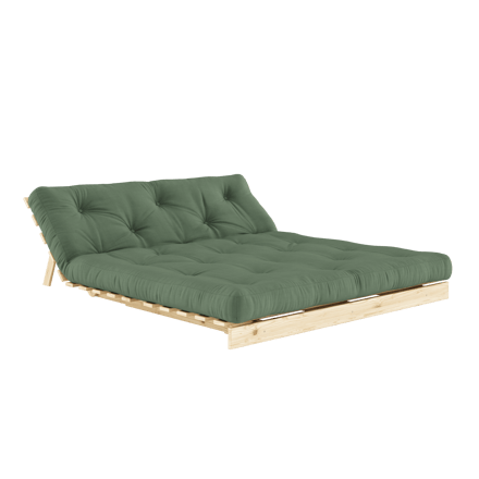 Karup Slaapbank Roots 160 - 756 Olive Green - 100 raw