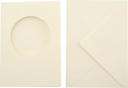 Vaessen Creative Passepartout Rond 5stuks naturel