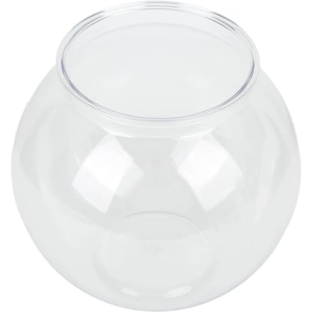 Bocal à poissons rond en plastique robuste incassable polyvalent petit aquarium rond pour décorations de bureau bibliothèque L L white