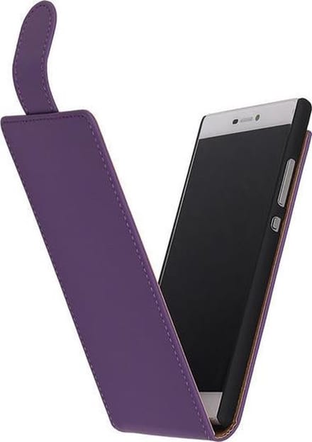 Samsung Galaxy S4 Mini - Paars Effen Classic Flipcase Hoesje