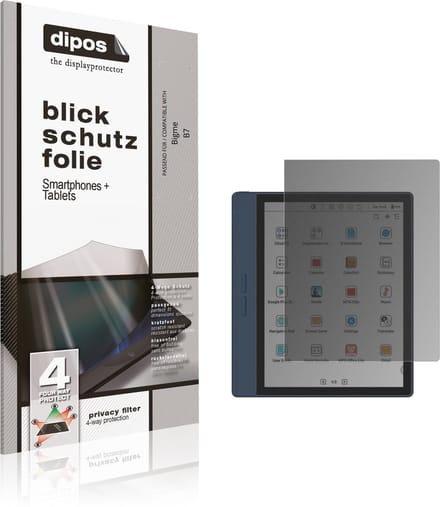 dipos – Matte Privacy Screenprotector geschikt voor Bigme B7 | Anti-Spy Beschermfolie