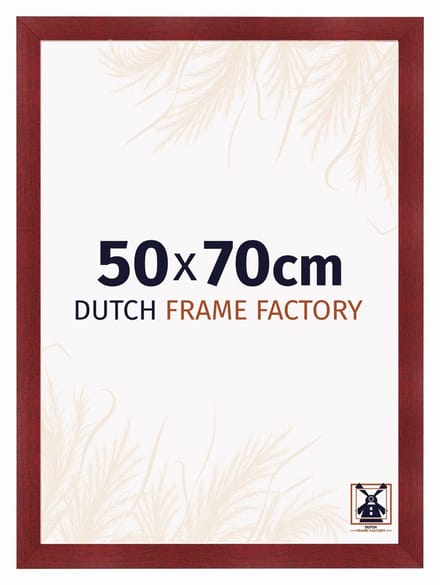 Fotolijst 50x70 cm - MDF - Wijnrood Geveegd - Praag