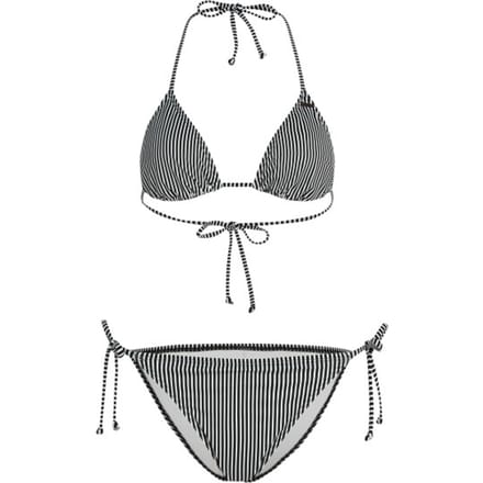 O'Neill Dames Bikini Set Capri Bondey Zwart/Wit Gestreept - Maat 38