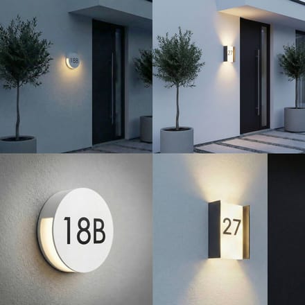 Lindby huisnummerstickerset Adrio, zwart, hoogte 8 cm
