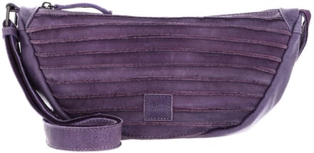 FREDsBRUDER Leren Schoudertas Riffel Halfmoon Bag Lavender Paars