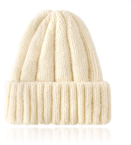 Warme Wintermuts voor dames in Wol blend - Lichtgeel