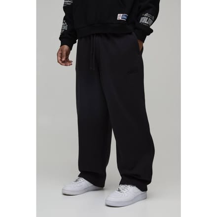 Joggingbroek Met Ballonpasvorm, Borduursel En Washed Effect | Black | Size Medium