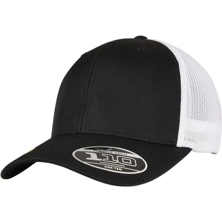 Flexfit - FLEXFIT 110 RECYCLED CAP 2-TONE black/white one size Flexfit pet - Zwart/Wit