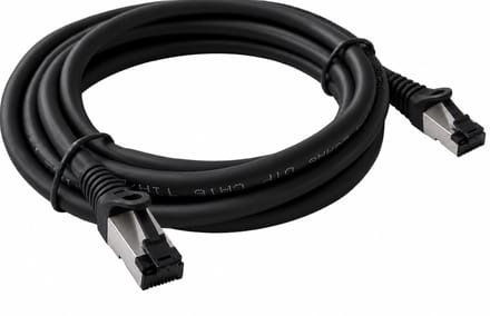 NexCable Premium Silver Plated Internetkabel 2 meter - CAT8 S/FTP Ethernet kabel RJ45 - Patchkabel LAN Cable Netwerkkabel - Zwart