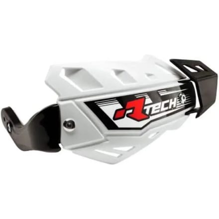 Protège main intégraux Racetech FLX blanc spécial pour Quad fixation embout de guidon