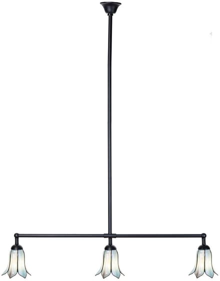 Tiffany T-lamp 3 lichts Gentian Blue - Art Deco Trade