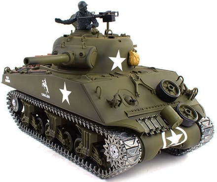 Amewi U.S. M4A3 Sherman radiografisch bestuurbaar model Tank Elektromotor 1:16