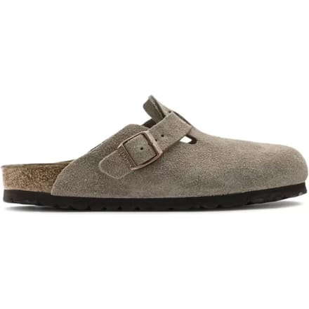 Birkenstock Boston Suède Taupe Smal Voetbed Unisex Instapper - Maat 44